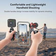 SmallRig Universal Phone Cage, Smartphone Video Rig Kit With Handles, Handheld Filmmaking Vlogging Case Stabilizer For Videomaker, For IPhone For SamSung For Pixel And Other Android Phones - 4121 - 黑色 - 查看 5