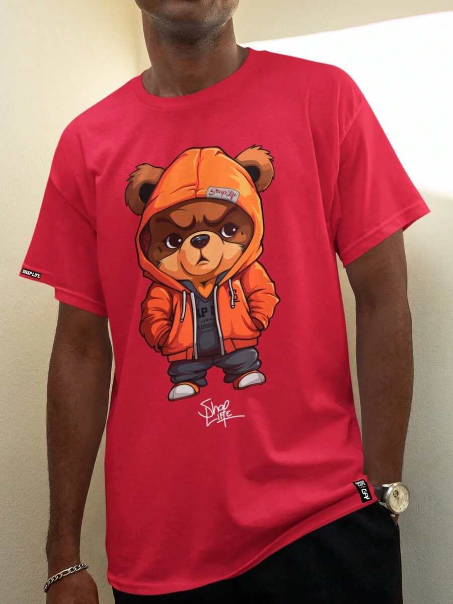 Men T-Shirts - 紫紅色 - 查看 1