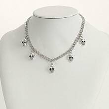 1 Miếng Tối giản Creative Của phụ nữ Rỗng Sọ Đầu Vòng cổ mặt dây chuyền , Qủa tặng & Phụ kiện Đối với Lễ hội - Bạc - Xem 3