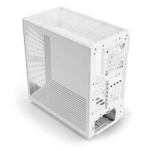 HYTE Y40 - Modern Aesthetic Panoramic Tempered Glass Mid-Tower ATX Computer Gaming PC Case With PCIE 4.0 Riser Cable Included - Snow Winter White - White - View 4