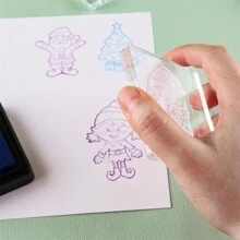 CYFUN DESIGN 1/9Pcs DIY Transparent Seal Stamp Block For DIY Scrapbooking Clear Photo Album Decorative Back To School,Back To School,School Supplies