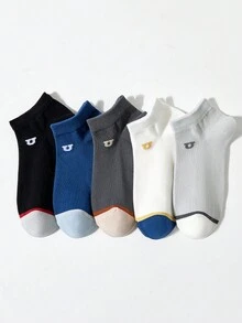 5 , Nam Thoáng khí Thấm hút mồ hôi Đơn giản Khối màu Vớ Đối với Mặc hàng ngày , Mùa Xuân & Mùa hè - Nhiều màu - Xem 11