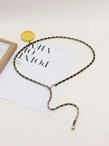 优雅女士时尚休闲腰链配饰，金属链条，适合搭配连衣裙/裤子，万圣节、夏季、上学、秋季等场合。