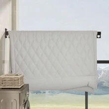 1pc Household Folding Clothes Hanger, Balcony Invisible Hanging Clothes Rack, Indoor Punching Clothes Drying Rack - Black - View 7