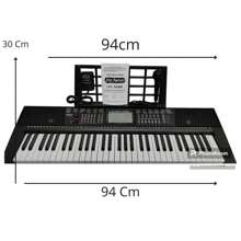 Teclado Musical con 61 teclas con Bluetooth, MP3, entrada USB. Órgano Eléctrico con Altavoces. Piano Eléctrico. - Blanco y Negro - Ver 7