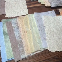 28張雙層材質紙,多種尺寸,特殊紙張,凹凸紋理,淺色和陰影系列,香草紙張,碎邊工藝,筆記本底紙,剪貼畫材料紙 - 彩色 - 查看 3