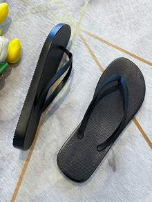 Của phụ nữ Cổ điển Kích thước lớn Đơn giản Chống trượt Chống mùi hôi Nhẹ Thoải mái Kháng khuẩn Mùa hè Nhựa Dép đi trong nhà , Sành điệu Hợp thời NỮ Mùa hè Dép xăng đan Mềm mại Bằng phẳng Mát xa Chăm sóc sức khỏe Dép tông Trượt Đen - màu đen - Xem 2