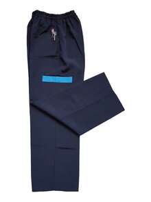 Juego de Filipina De Limpieza Con Pantalón Mod 1803 - Azul marino con turquesa - Ver 7