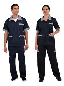 Azul marino Con Gris