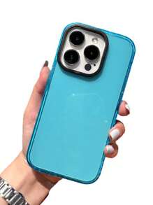 Apple Basic Phone Cases 1pc Light Blue Shockproof Transparent Phone Case Compatible With IPhone 16/16 Pro/16 Plus/16 Pro Max, 15/15 Plus/15 Pro/15 Pro Max, 14 Pro Max/14 Pro/14 Plus/14, 13 Pro Max/13 Pro/13/13 Mini, SE 3, 7/8/SE 2, 12 Pro Max/12 Pro/12/12 Mini, 11 Pro Max/11 Pro/11, XR/XS Max/X/XS, 7+/8+/7/8
