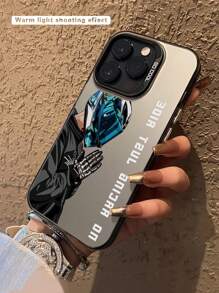 1入時尚機車男孩印花防摔手機殼,兼容iphone11 12 13 14 11promax 12promax 13promax 14promax Xr 15 15pro 15promax和三星系列 - 彩色 - 查看 3