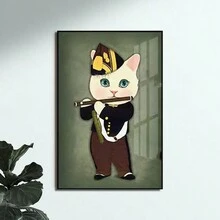 2入組無框戲謔海報大眼貓優質印刷品&海報,適用於房間、家居、酒吧咖啡廳裝飾與審美藝術 - 杏色 - 查看 7