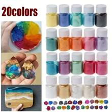 20 Colors/Set Resin Epoxy Dye Pigment Powder Mica Mineral Powder DIY Handmade Tool Set