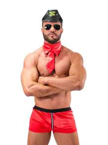 Men Costumes - 紅色 - 查看 1