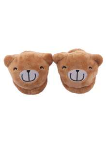 1 件可爱动物印花毛绒玩偶拖鞋，迷你玩具拖鞋，适合 18 英寸美国玩偶和其他玩偶配件，适合婴儿和女孩的生日礼物 - 彩色 - 查看 5