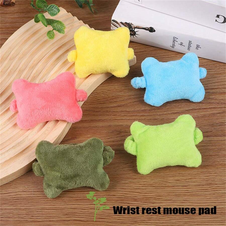Un tapis de souris avec repose-poignet et oreiller à main, avec support de poignet à nœud papillon, bande élastique pour clavier, tapis de soutien pour main anti-friction, repose-poignet de bureau