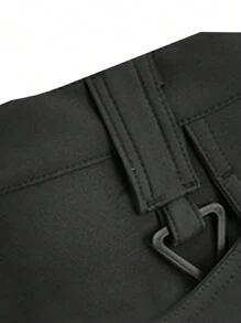 Alpha Camp 1pc ALPHA CAMP Outdoor Windproof Water-Repellent Thermal Lined Softshell Pants For Men