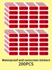200pcs Rectal Use Sticker Adhesive Labels - Червоний - Переглянути 8