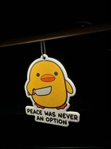 Peace Has Never Been An Option Funny Car Air Freshener Fragrance Oil Diffuser Vent Clip Charcoal Crystal Japan Animation Cartoon Rearview Mirror Freshener Pendant Wind Outlet Toilet Incense Bag Living Room Bedroom Fragrance Home Decor Precious Gift For Friends - Yellow - View 8