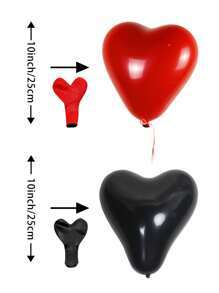 11 quả bóng bay hình trái tim màu đỏ hai lớp 10 inch, màu đỏ lựu và đen dùng để trang trí đám cưới, bộ phụ kiện cưới đầy đủ, lời cầu hôn lãng mạn, tiệc sinh nhật, cảnh phòng ngủ, lễ kỷ niệm đám cưới - Đỏ - Xem 4