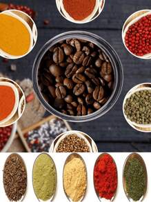 Molino de granos de café - Blanco y Negro - Ver 6