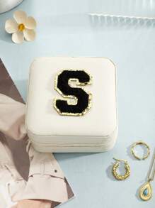 1入組極簡風格字母設計首飾盒,適用於戒指、項鍊、耳環等等 - 白色黑字母 - 查看 28