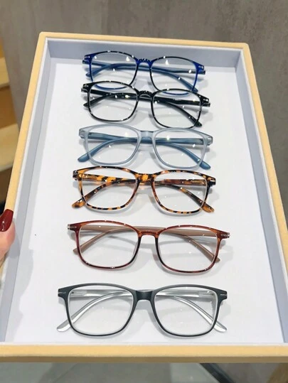 1 Pair Simple Lightweight Computer Glasses, High-Quality Casual Business Eyeglasses Frame, Comfortable Wear Everyday