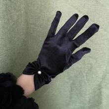 Ladies Satin Bridal Wedding Opera Evening Vintage Style Stage Performance Gloves Autumn Accessories Valentine's Day Accessories - Satin Short - View 10