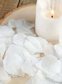 200 片/400 片/1000 片人造玫瑰花瓣，浪漫之夜派对婚礼装饰用品，非常适合情侣 DIY 工艺品和约会装饰情人节