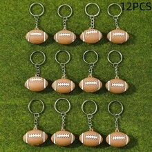 1 Pieza/6 Piezas/12 Piezas Nuevo Miniaturas En Simulación De 3cm Fútbol, Baloncesto, Tenis, Llavero De Rugby Para Llaves Del Coche/regalo De Graduación - multicolor - Ver 6