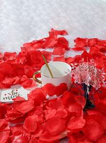 200 片/400 片/1000 片人造玫瑰花瓣，浪漫之夜派对婚礼装饰用品，非常适合情侣 DIY 工艺品和约会装饰情人节