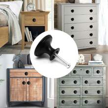 6入組古銅色/黑色旋鈕手把,30mm黃銅圓旋鈕,適用於櫥櫃抽屜廚房浴室櫥櫃家居辦公室家具 - 彩色 - 查看 10