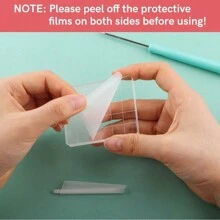 CYFUN DESIGN 3/5/6/7/9 Pcs/Set Clear Acrylic Stamp Block Kit With Grid Lines For DIY Scrapbooking Clear Photo Album Decorative - Clear - View 6