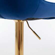 24-32 Inch Velvet Bar Stools, Counter Height Adjustable Swivel Barstools High Bar Chairs With Back & Golden Metal Base, Simple Bar Stool With Footrest For Home Kitchen Island, Pub(Ivory, Set Of 8) - 海軍 - 查看 10