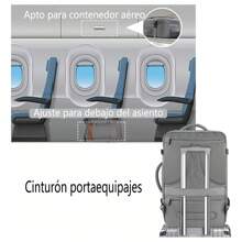 Viaje Para Adulto 1215, 50L Grande Espacio, Aprobado Por Avión 10kg, Mochila Carry On De Mano Transporte - Gris - Ver 8