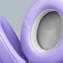 紫色/粉色独角兽无线耳机（适合女孩儿童）/蓝色恐龙有线耳机（适合男孩儿童上学），儿童有线耳机带麦克风和 3.5 毫米插孔，青少年幼儿防噪音耳机带可调节头带（适用于平板电脑/智能手机），圣诞节生日礼物新年礼物 - 紫色 - 查看 6