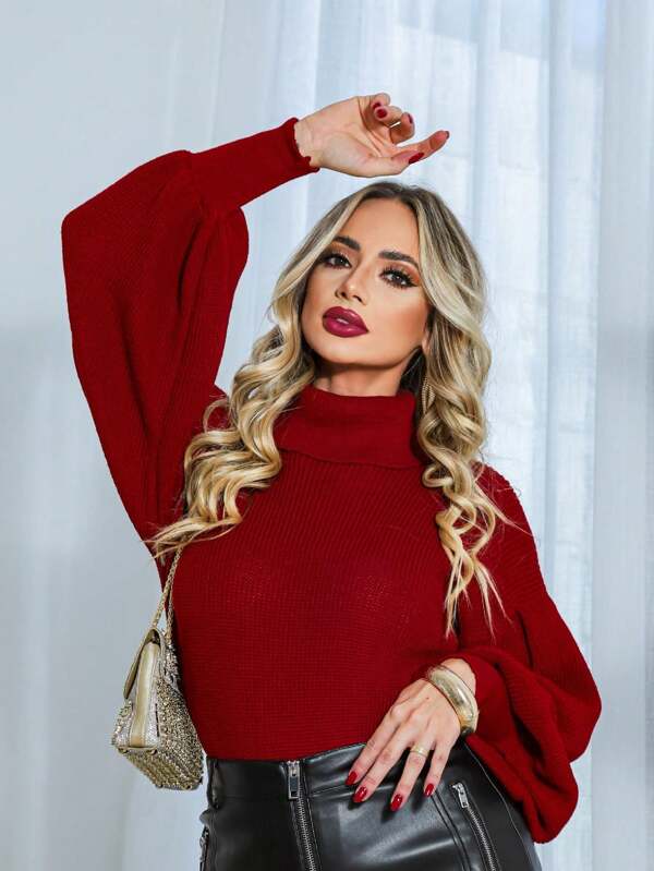 Blusa Gola Boba de Tricot Feminino