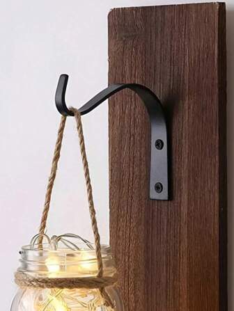 3 件壁挂挂钩 - 非常适合植物悬挂、灯具、艺术品等 - 室内/室外复古家居装饰，含螺丝 - 71 毫米黑色金属 J 形铁挂钩，用于悬挂植物篮、衣服、帽子、围巾最佳礼物