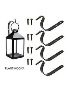 3 Ganci da parete - Perfetti per appendere piante, dispositivi di illuminazione, opere d'arte e altro ancora - Decorazione retrò per interni/esterni, viti incluse - Gancio a forma di J in ferro nero da 71 mm per appendere cesti di piante, vestiti, cappelli, sciarpe, ottimi regali