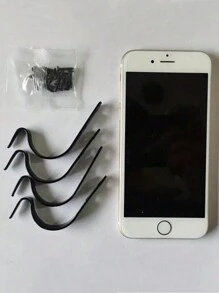 3 Ganci da parete - Perfetti per appendere piante, dispositivi di illuminazione, opere d'arte e altro ancora - Decorazione retrò per interni/esterni, viti incluse - Gancio a forma di J in ferro nero da 71 mm per appendere cesti di piante, vestiti, cappelli, sciarpe, ottimi regali