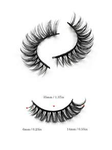 20 Pairs D Curl Lashes Dramatic Volume False Eyelashes Natural Look Full Strip Lashes Extension For Daily Wear Strip Lashes, Lashes, Eyelashes, Fake Lashes - Black - View 2