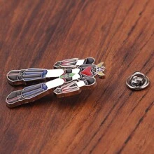 1 Pc Cartoon Personalized Creative Robot Shape Alloy Brooch Character Metal Badge Clothing Bag Accessories Decorative Enamel Badge - Star - View 7