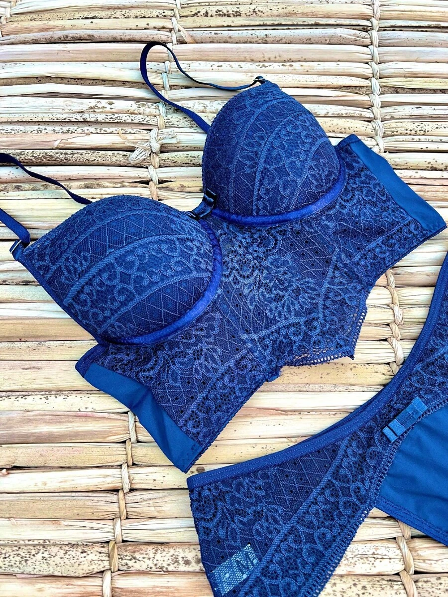 Women Sexy Lingerie Sets - 藏蓝色 - 查看 1