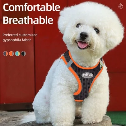 Correa Para Perro De Nuevo Estilo Con Malla Transpirable En El Pecho Y La Espalda Para Pasear Perros, Accesorio Para Mascotas