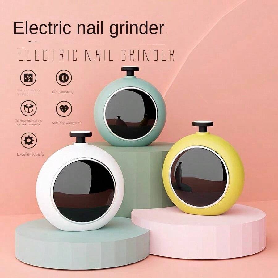 Nailprof便攜式嬰兒指甲修剪器拋光機成人電動指甲刀套裝家用6頭電動指甲磨光機 - 綠色 - 查看 1