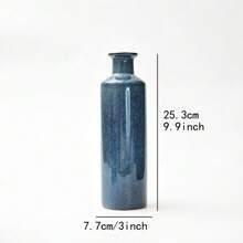 European & American Vintage Blue High-Grade Ceramic Vase For Home Decoration, Suitable For Living Room, Dining Room, Bedroom And Dry Flowers Arranging Gifts Birthday Graduation Back To School Room Decor School Supplies Flower Vase Glass Vase