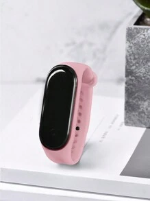 قطعة واحدة من سوار المعصم M9 ذو اللون الصلب الذي يعمل بالبطارية الجافة، مصمم للمراهقين والطلاب. تتميز بشاشة ملونة تعمل باللمس، وساعة إلكترونية على شكل قلب Led. مناسبة للأزياء غير الرسمية والأنشطة الرياضية. مثالي للاستخدام اليومي - وردي - مشاهدة 3