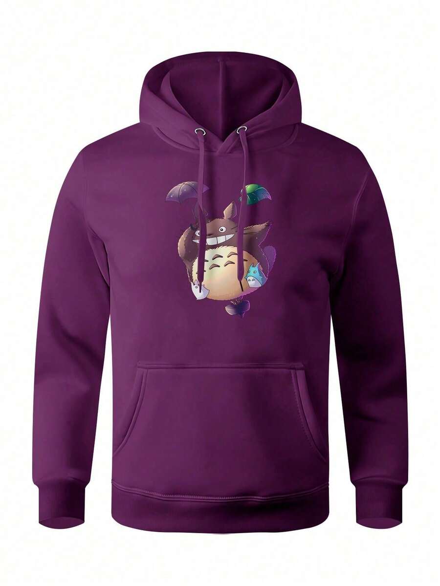 Men Hoodies - 紫色 - 查看 1