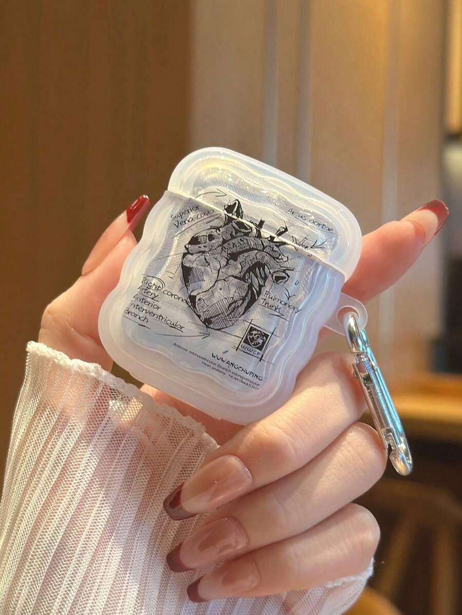 1 件心脏解剖草图示例印刷 Airpods 外壳 - 彩色 - 查看 1