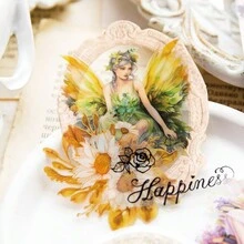 YANJI 1 gói/30 cái Đẹp Nàng tiên Chủ đề Hình dán , Retro & Creative Thẩm mỹ Giấy dán , Trang trí DIY Cắt dán Chất liệu Đối với Thủ công Thủ công mỹ nghệ , Cá nhân hóa Sổ lưu niệm Văn phòng phẩm trường học Quân nhu - Xanh và trắng - Xem 7